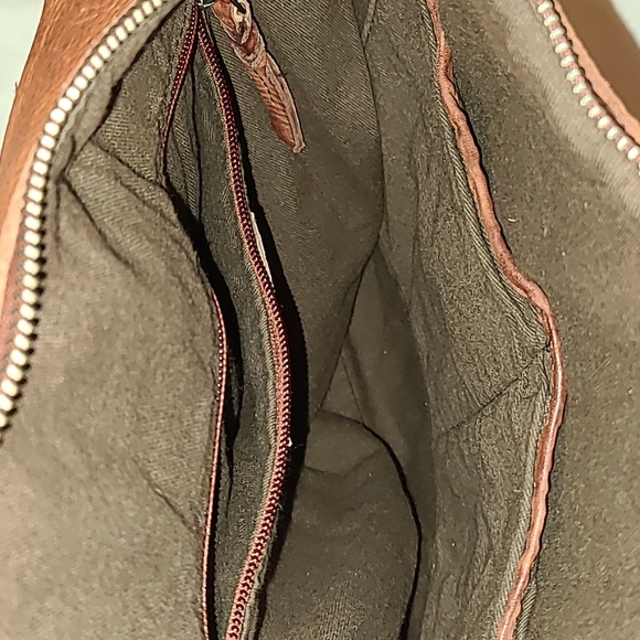 Vilenca Holland Brown Leather Woven Shoulder Bag Boho Bohemian Purse Soft - Picture 8 of 16